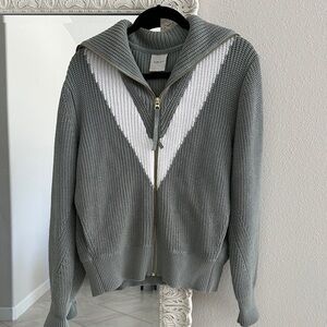 Varley Ada Green and White Women's Cardigan